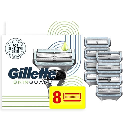 Gillette SkinGuard Razor Blade Refills for Men, 2 Blade Cartridge, SkinGuard for Sensitive Skin, Lubrication, Fits SkinGuard Razor Handles, 8 Count Beauty and Personal Care Gillette Default Title
