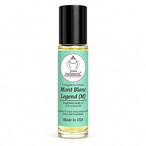 ZEKA PARFUMERIE Compare to Aroma compatible with Mont Blanc Legend for Men Fragrance Body oil on 1/3 oz (9.86ml) size Roll-On Botlle Beauty & Personal Care ZEKA PARFUMERIE