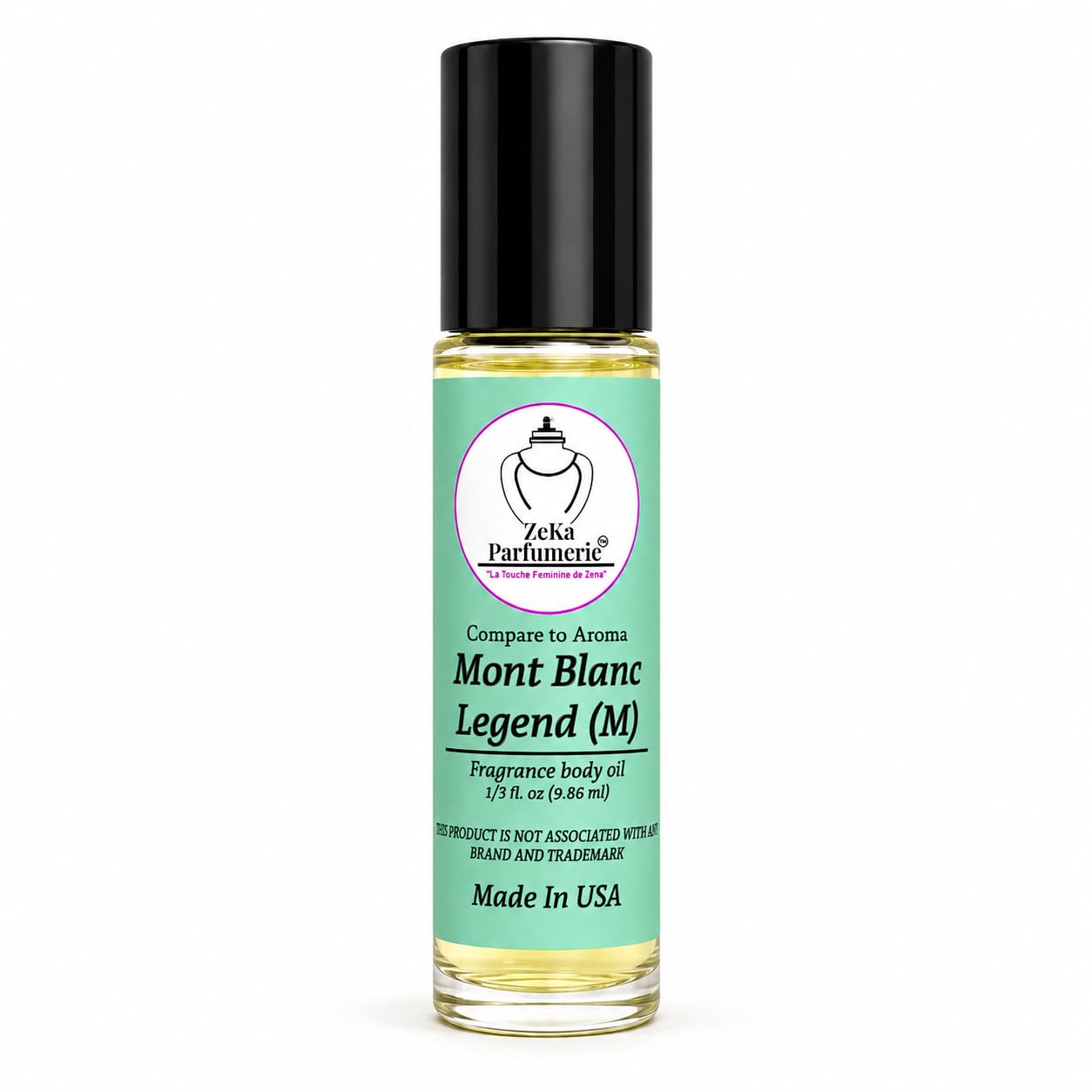 ZEKA PARFUMERIE Compare to Aroma compatible with Mont Blanc Legend for Men Fragrance Body oil on 1/3 oz (9.86ml) size Roll-On Botlle Beauty & Personal Care ZEKA PARFUMERIE