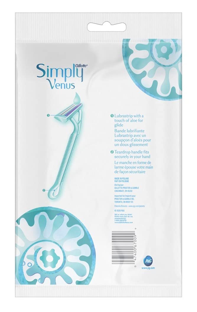 Womens Simply Venus Disposable Razors 9 Count Beauty & Personal Care Gillette Venus