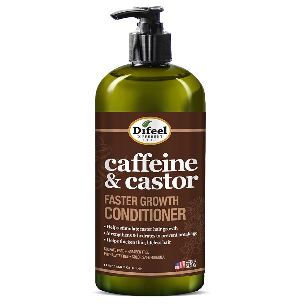 Difeel Caffeine & Castor Shampoo, Conditioner and Hair Growth Oil Set - with Shampoo, Conditioner, and Hair Oil Beauty & Personal Care Difeel
