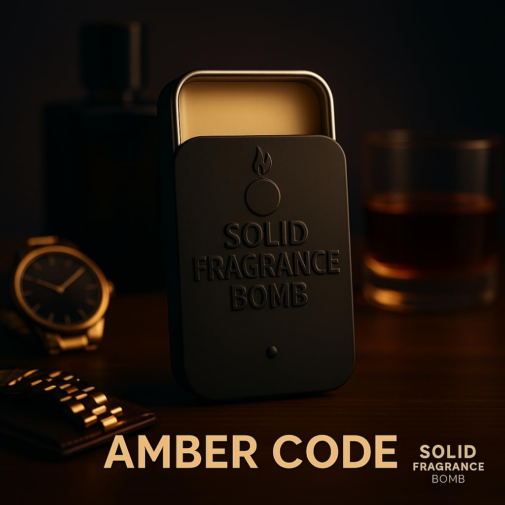 Solid Fragrance Bomb - Premium All-Natural Solid Cologne for Men & Women | Long-Lasting, TSA-Safe, Alcohol-Free, Halal, Handmade Travel Fragrance Balm Beauty & Personal Care Solid Fragrance Bomb