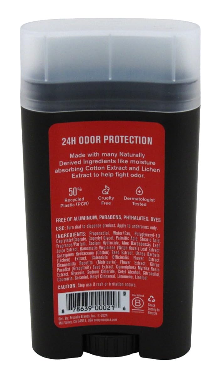 Every Man Jack Deodorant 3 Ounce Cedarwood (Aluminum-Free) (88ml) (Pack of 2) Beauty and Personal Care Every Man Jack