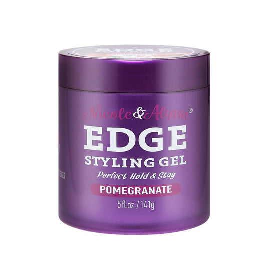 Nicole & Alyssa - Edge Control Gel 5oz - Pomegranate Extract, Long-Lasting Hold, No-Flake Formula, Sleek Finish Beauty & Personal Care Nicole & Alyssa