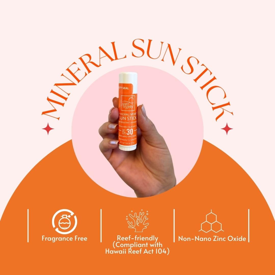 Suntegrity Mineral Sport Sun Stick 17g - Broad Spectrum, SPF 30 Beauty & Personal Care Suntegrity