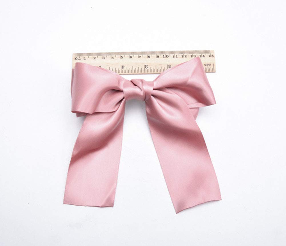 Set of 8 Big Satin Solid Ribbon French Barrette Large Big Huge Soft Silky Hair Bow Clip Bow Hair Clips Women Barrettes Beauty & Personal Care Suoirblss