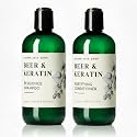 Nature Skin Shop Beer Shine Keratin Shampoo and Conditioner Set - Strengthening & Volumizing Duo for Damaged, Dull Hair - Restores a Luminous Look Beauty & Personal Care Nature Skin Shop