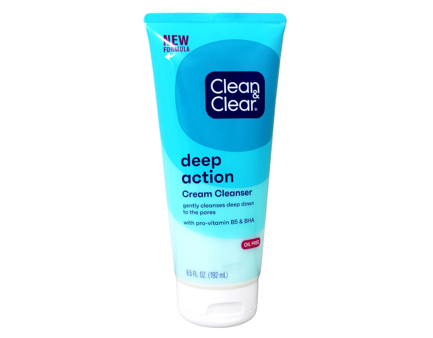 Clean & Clear Deep Action Cream Facial Cleanser for Sensitive Skin, Gentle Daily Face Wash with Oil-Free, 6.5 oz Beauty & Personal Care Clean & Clear