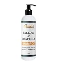 AJOMED Cosmetics Goat Milk and Tallow Shampoo - Tallow Moisturizing Hair Care for Dry, Damaged Split Ends - Silicone, Paraben, Sulfate Free Shampoo Beauty & Personal Care AJOMED COSMETICS