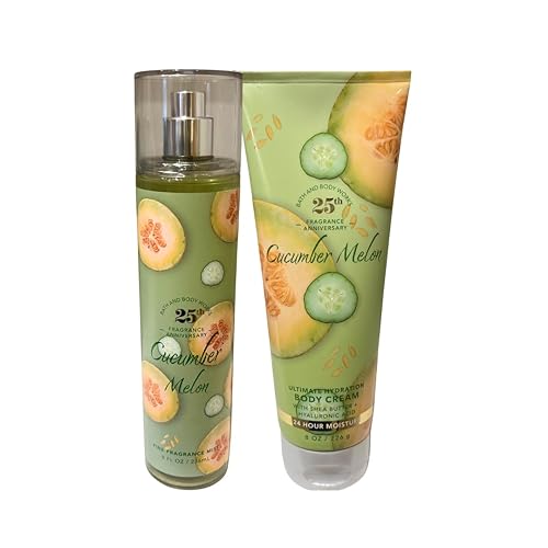 Bath & Body Works Cucumber Melon Fine Fragrance Mist 8oz and Body Cream 8oz Beauty & Personal Care Bath & Body Works