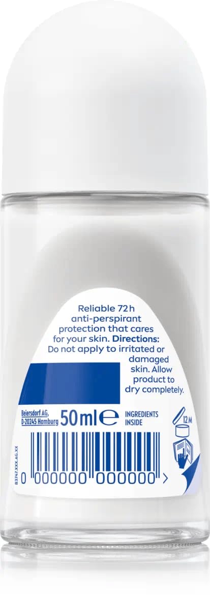 NIVEA Extra Bright 8 Super Food Vitamin C Collagen Booster Underarm Roll-On Deodorant, Alcohol-Free, 72HR Odor Protection, Smooth & Bright Skin, 50ml Beauty and Personal Care NIVEA