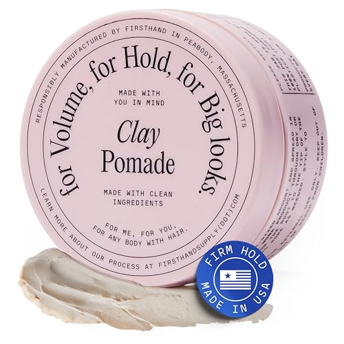 Firsthand Supply Hair Clay Pomade for Men & Women - Matte Clay Finish & Extra Strong Hold - Non-Greasy, Water-Based Organic Pomade - Easy to Restyle Beauty & Personal Care Firsthand