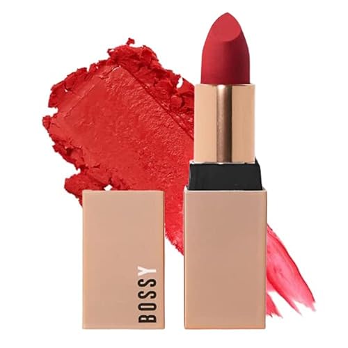Bossy Cosmetics Vegan Lipstick for Women, Matte, Long Lasting, Hydrating Lip Stick with Vitamin E and Watermelon Seed Oil, Vegan Makeup, Paraben Beauty & Personal Care Bossy Cosmetics