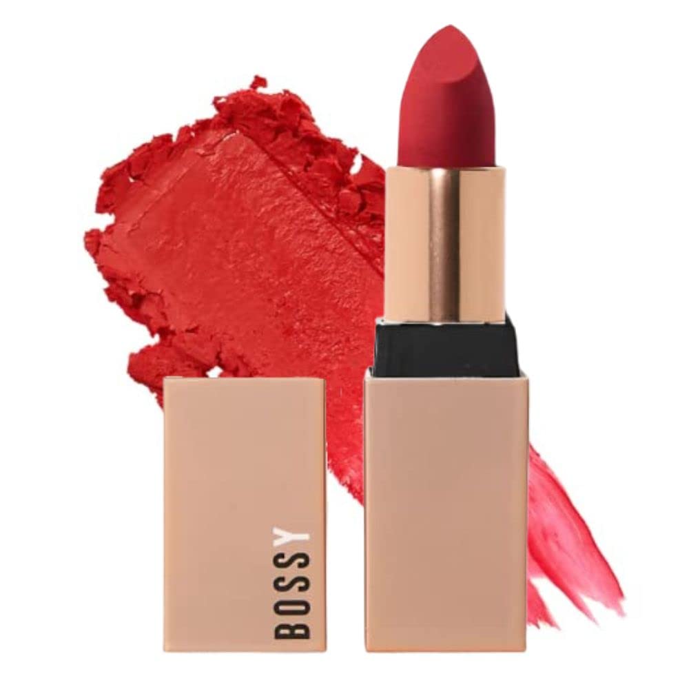 Bossy Cosmetics Vegan Lipstick for Women, Matte, Long Lasting, Hydrating Lip Stick with Vitamin E and Watermelon Seed Oil, Vegan Makeup, Paraben Beauty & Personal Care Bossy Cosmetics