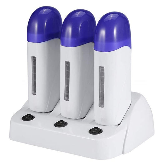 Wax Hair Removal Portable Hair Roller Epilator Machine Set, Wax Warmer Hair Removal Machine Electric Depilatory Roll On Wax Heater Home Waxing Machine Beauty and Personal Care YUYTE