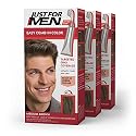 Just For Men Easy Comb-In Color Mens Hair Dye, Easy No Mix Application with Comb Applicator - Medium Brown, A-35, Pack of 3 Beauty & Personal Care Just for Men