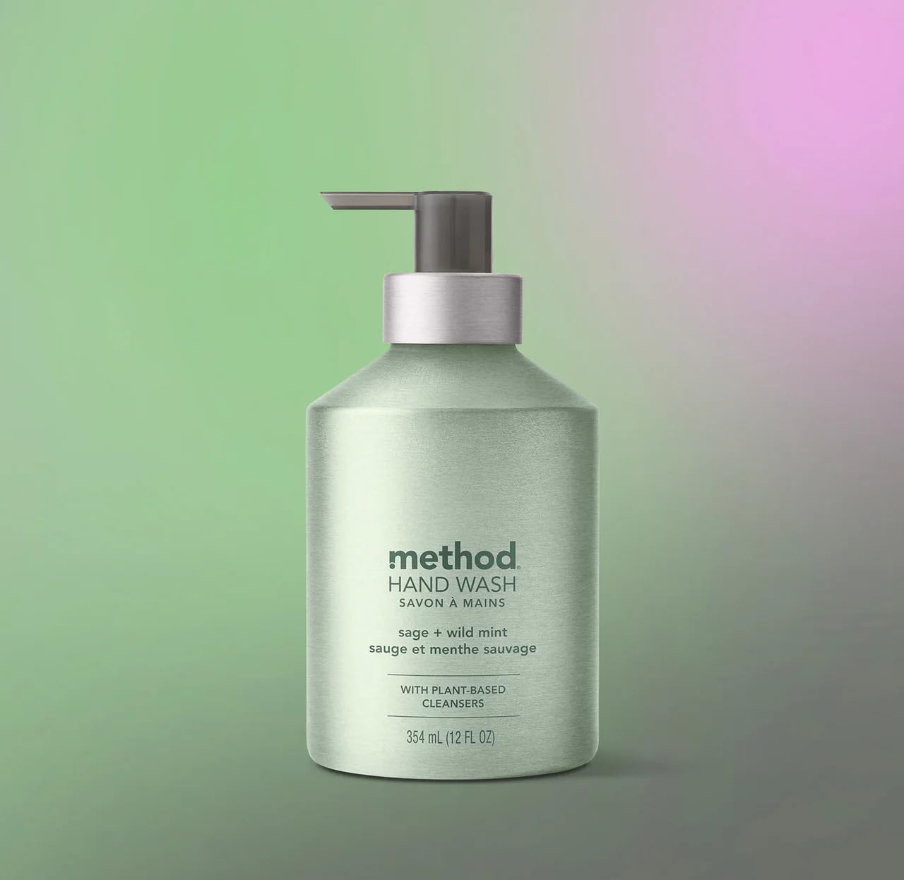 Method Premium Gel Hand Soap, Reusable Aluminum Bottle, Sage + Wild Mint, 12 oz (Pack of 1) Beauty & Personal Care Method
