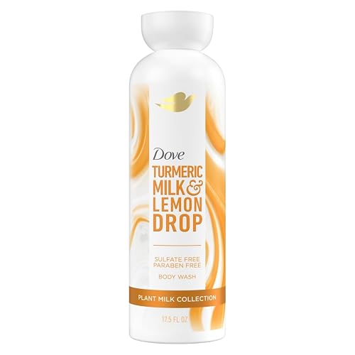 Dove Plant Milk Cleansing Body Wash Turmeric & Lemon for Moisturized Skin Gentle Cleanser, No Sulfates or Parabens, pH balanced 17.5 fl oz Beauty & Personal Care Dove