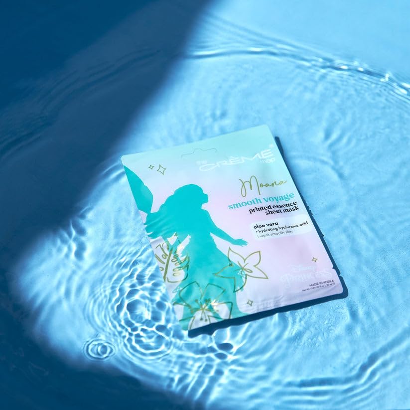 The Crème Shop x Disney Moana Smooth Voyage Essence Sheet Mask - Aloe Vera & Hyaluronic Acid Infusion for Moisturizing, Hydrating, Clear, Smooth Skin Beauty & Personal Care The Crème Shop