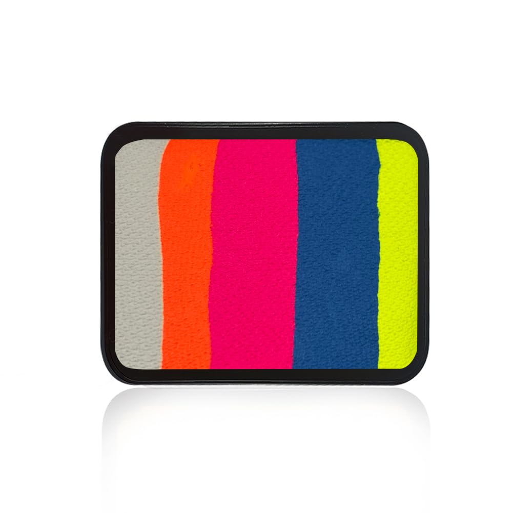 Kraze FX Anomaly Face Paint Refill 20g by Jacqueline Howe - Neon Split Cake - 5 UV Reactive Colors - Large Replacement for Bold & Brilliant Palette Beauty & Personal Care Kraze FX