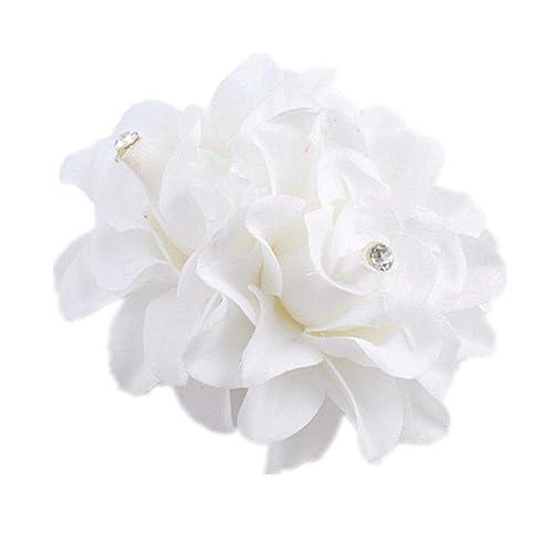 AKOAK Hair Clip, New Beauty Women's Bridal Wedding Rhinestone Orchid Hair Clip Barrette, Women Accessories (1Pcs, White) Beauty & Personal Care AKOAK