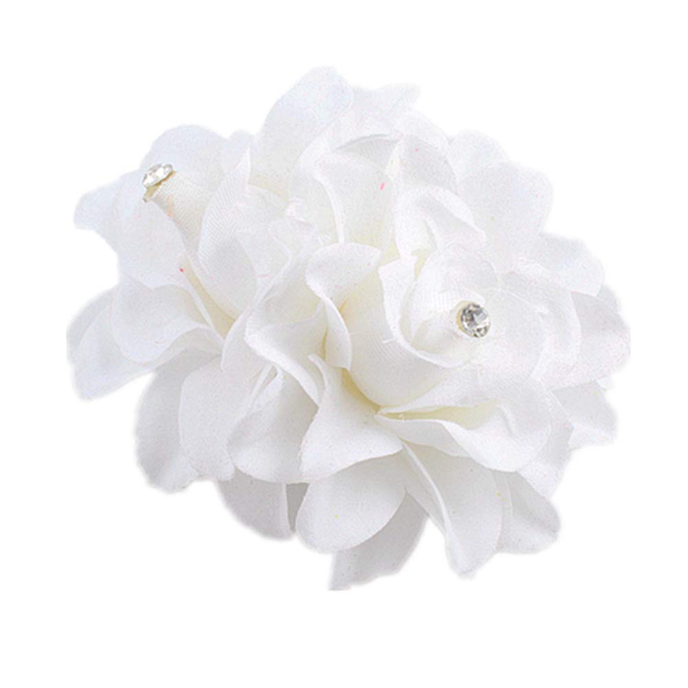 AKOAK Hair Clip, New Beauty Women's Bridal Wedding Rhinestone Orchid Hair Clip Barrette, Women Accessories (1Pcs, White) Beauty & Personal Care AKOAK