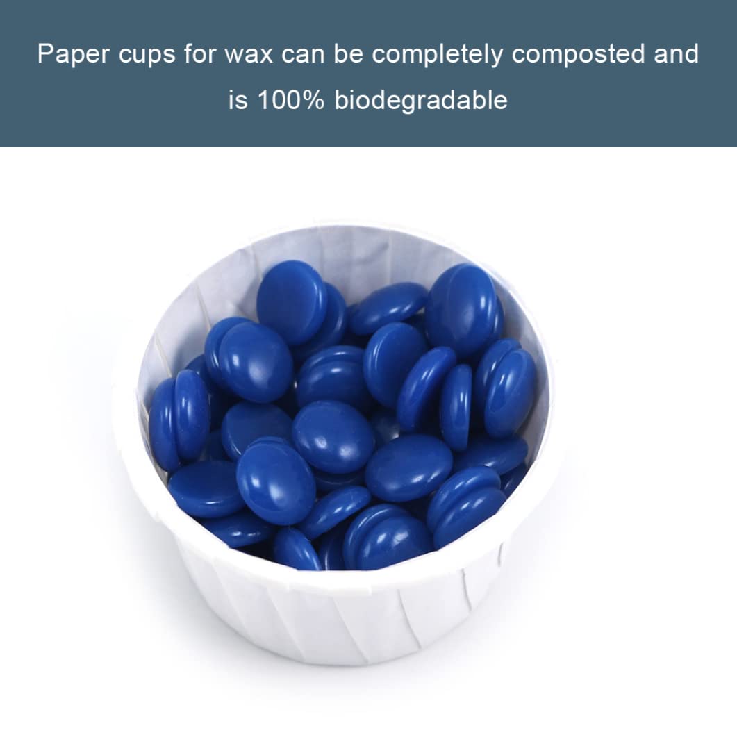 Paper Cups Hair Wax Hairless Bean Tools Wax Face Butter Bean White Cake Cup for Hair Removal 100PCS Beauty and Personal Care Xoeryoy