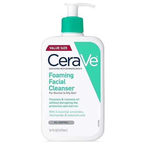 CeraVe Foaming Facial Cleanser, Daily Face Wash for Oily Skin, Hyaluronic Acid + Ceramides + Niacinamide, Fragrance Free & Paraben Free, Non-Drying Beauty & Personal Care CeraVe