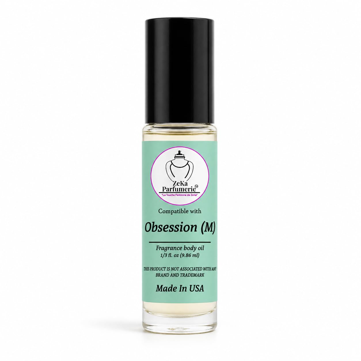 ZEKA PARFUMERIE Ombre Nomade Perfume Oil | Long-Lasting Unisex Fragrance Body Oil | Alcohol-Free Roll-On | 1/3 Fl Oz (9.86 mL) Made in USA Beauty & Personal Care ZEKA PARFUMERIE