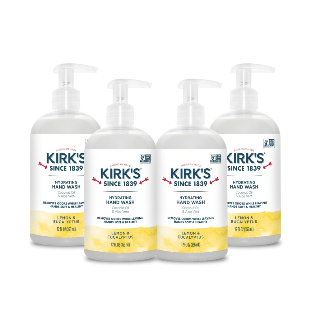 Kirk's Hydrating Hand Wash - Made with Coconut Oil and Aloe Vera, With Odor Neutralizing Technology To Help Eliminate Odors, Non-GMO, Vegan, Lemon Beauty & Personal Care Kirk's