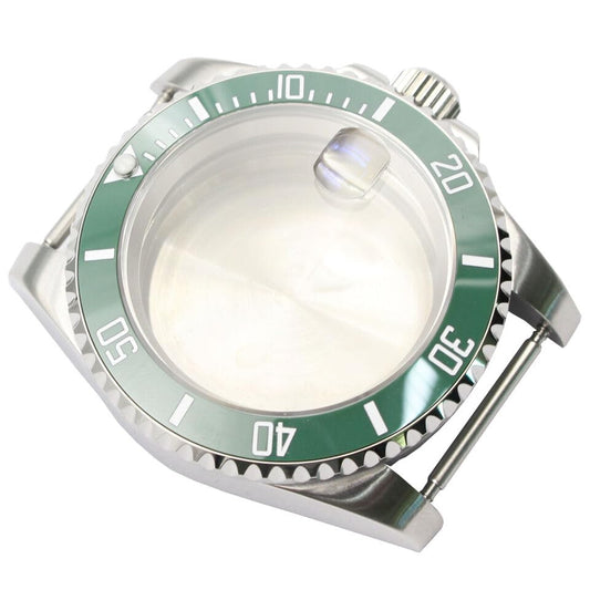 Fit for NH35 NH36 Flat Sapphire Glass Silver Steel Watch Case Bezel Screw Green Beauty and Personal Care dreeong