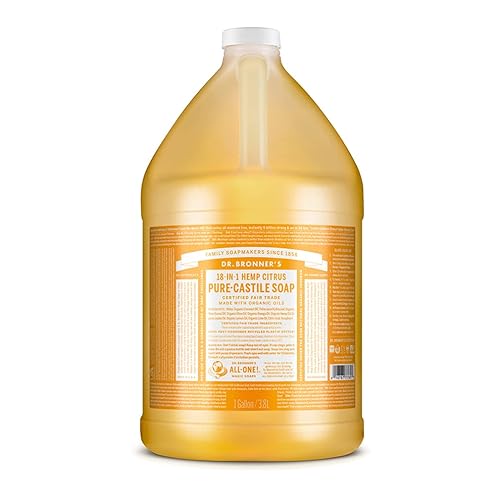 Dr. Bronner's - Pure-Castile Liquid Soap (Citrus, 1 Gallon) - Made with Organic Oils, 18-in-1 Uses: Face, Body, Hair, Laundry, Pets and Dishes Beauty & Personal Care Dr. Bronner's
