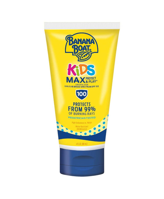 Banana Boat Kids Max Protect & Play Broad Spectrum Sunscreen SPF 100 4 oz (Pack of 8) Beauty & Personal Care Banana Boat