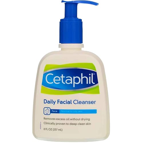 Cetaphil Daily Facial Cleanser, Normal to Oily Skin - 8 fl oz (Pack of 2) Beauty & Personal Care Cetaphil
