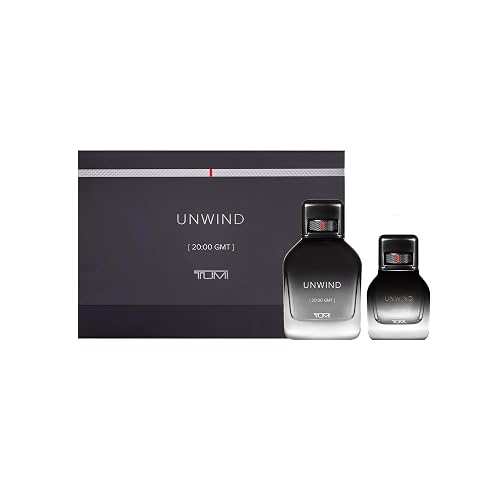 TUMI UNWIND [20:00 GMT] Gift Set - Warm Cologne for Men with Floral & Woody Fragrance Notes - 6.7 oz & 1.0 oz Eau de Parfum Beauty & Personal Care TUMI