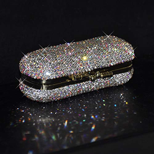 Bestbling Bling Rhinestone Crystal Lipstick Case Holder Organizer bag Cosmetic Storage for Women's Lipstick Jewelry Kit (Silver) Beauty & Personal Care Bestbling