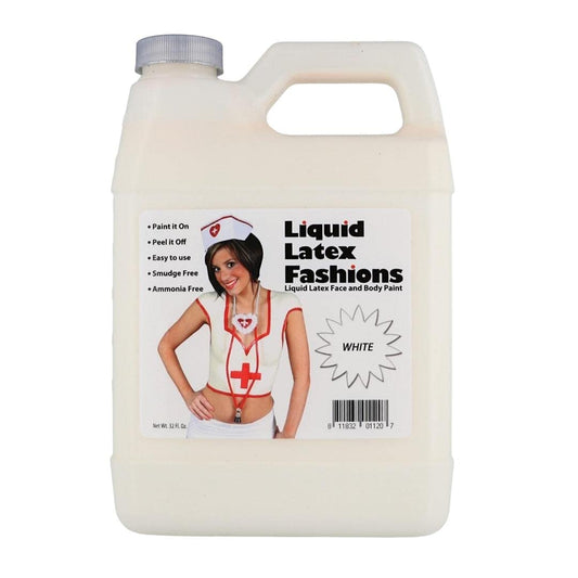 White 32 Oz - Liquid Latex Body Paint, Ammonia Free No Odor, Easy On and Off, Cosplay Makeup, Creates Professional Monster, Zombie Arts Beauty & Personal Care Liquid Latex Fashions
