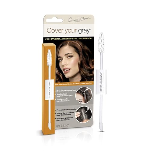 Cover Your Gray 2in1 Wand and Sponge Tip Applicator - Light Brown Blonde (Pack of 2) Beauty & Personal Care Cover Your Gray