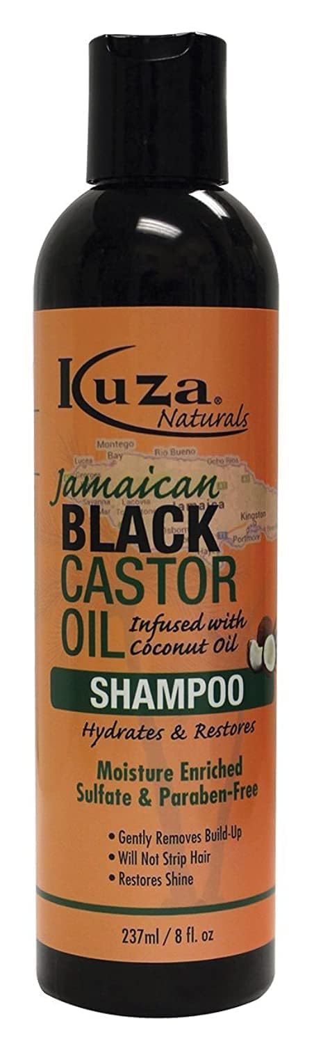 Kuza Jamaican Black Castor Oil Shampoo - Infused with Coconut Oil - for All Hair Types and Color-Treated Hair, 8 fl oz Beauty & Personal Care Kuza