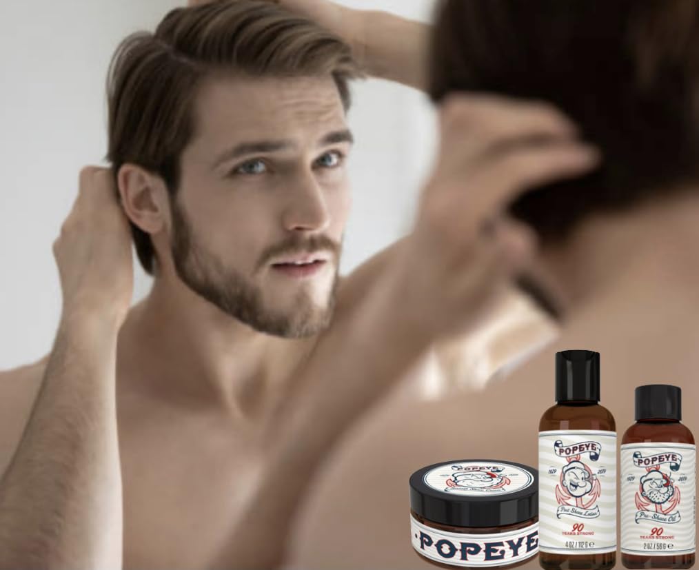 Razor MD Popeye Shaving Co Hair Styling Forming Cream for Men, Medium Hold and Medium Shine Styling Cream, Men's Hair Grooming Products for Short Beauty & Personal Care Razor MD