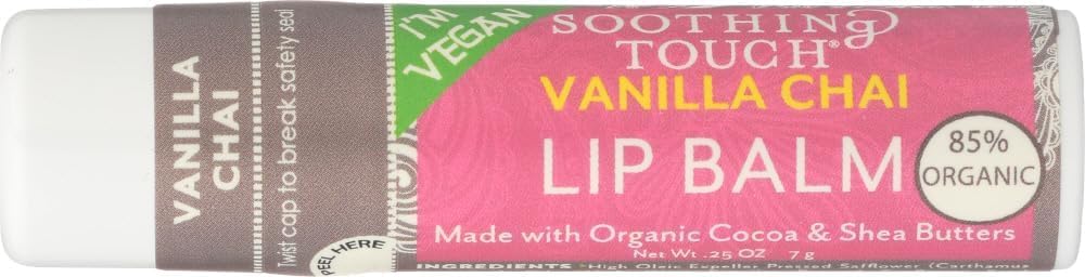SOOTHING TOUCH LIP BALM, VEGAN, VANILLA CHAI, 0.25 OZ Beauty and Personal Care Soothing Touch