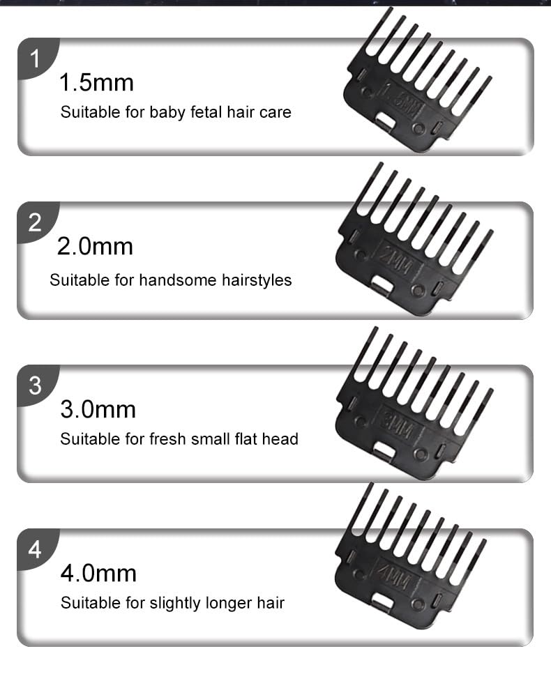 QDKVTNDJZ Hair Clippers for Men, Professional Cordless Beard Trimmer with Power Motor & Smart LCD, Quiet, Perfect for Kids, Bearded, Women & Barbers Beauty and Personal Care QDKVTNDJZ