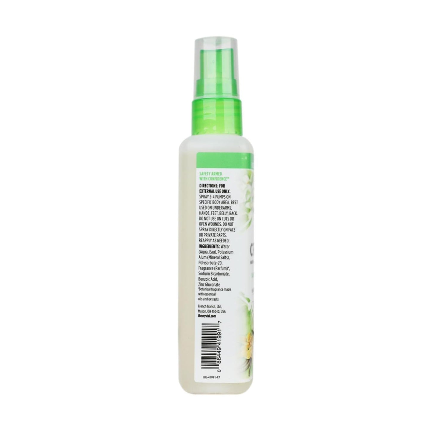 CRYSTAL Deodorant Mineral Deodorant Spray, Vanilla Jasmine, 4.0 oz, White (41991) Beauty and Personal Care Crystal Essence