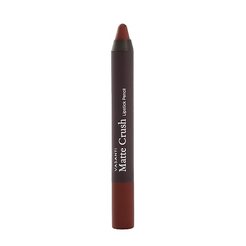 VASANTI Matte Crush Lipstick Pencil (Brownie Bite) | Long-Lasting, Water-Resistant Lip Liner Pencil that Won’t Smudge | Highly Pigmented, Soft Matte Beauty & Personal Care VASANTI