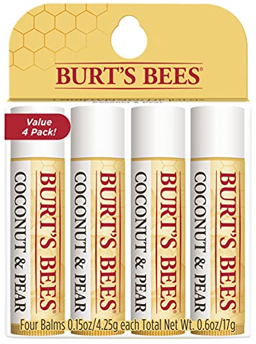 Burt's Bees 100% Natural Moisturizing Lip Balm, Coconut & Pear with Beeswax & Fruit Extracts, 4 Tubes Beauty and Personal Care Burt's Bees