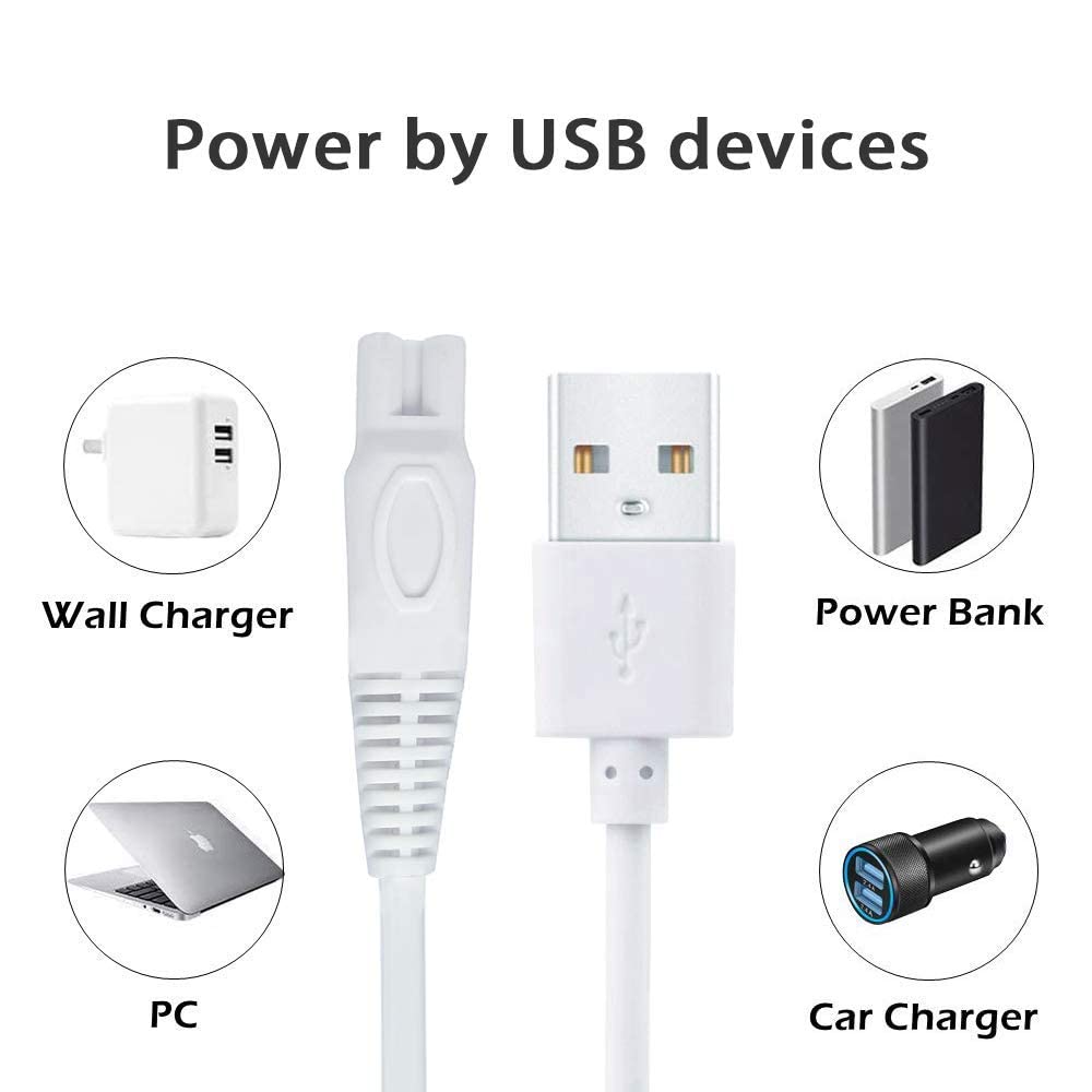 Shaver Charger Compatible with Finishing Touch Flawless Legs Shaver Hair Remove Ladies Shaver USB Cable Replacement 5V Power Cord Women Electric Beauty and Personal Care INVODA