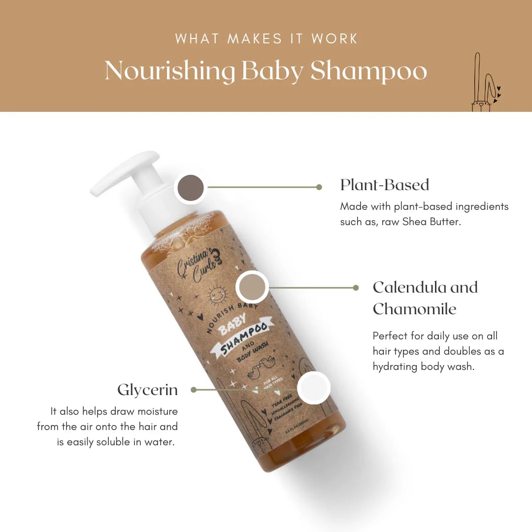 Cristina's Curls Baby Shampoo & Conditioner Set - Gentle Cleanse Plus Soft Detangling Beauty & Personal Care Cristina's Curls