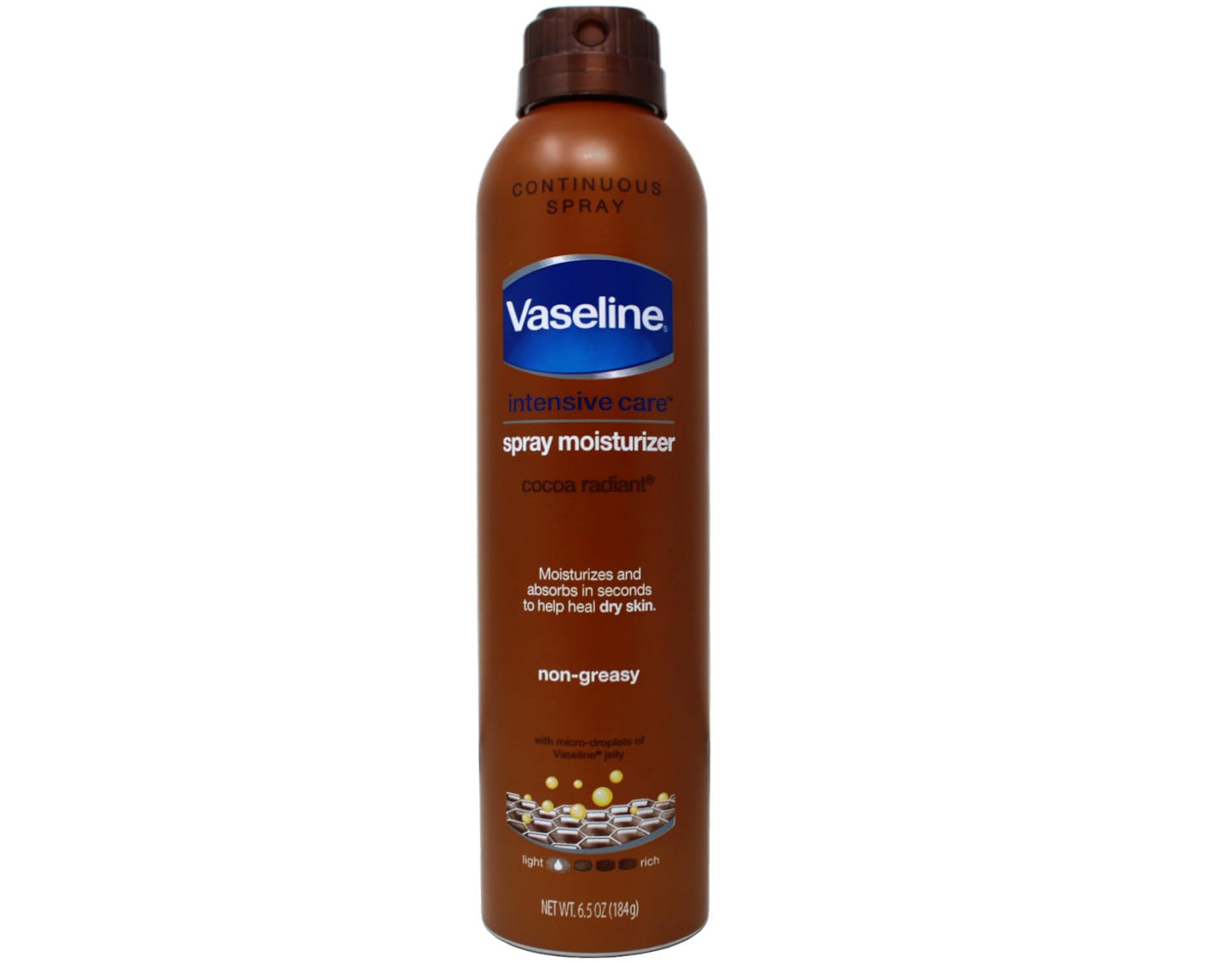 Vaseline Cocoa Radiant Body Lotion Spray, Fast-Absorbing with Pure Cocoa Butter, 6.5 oz Beauty & Personal Care Vaseline