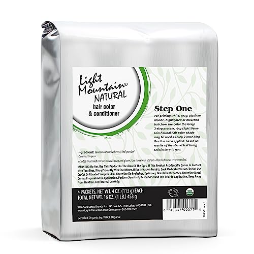 Light Mountain Natural Color the Gray Step 1 - Bulk 1 Pound Powder for Covering White, Gray, or Platinum Blond Hair, 16 Oz Beauty & Personal Care LIGHT MOUNTAIN