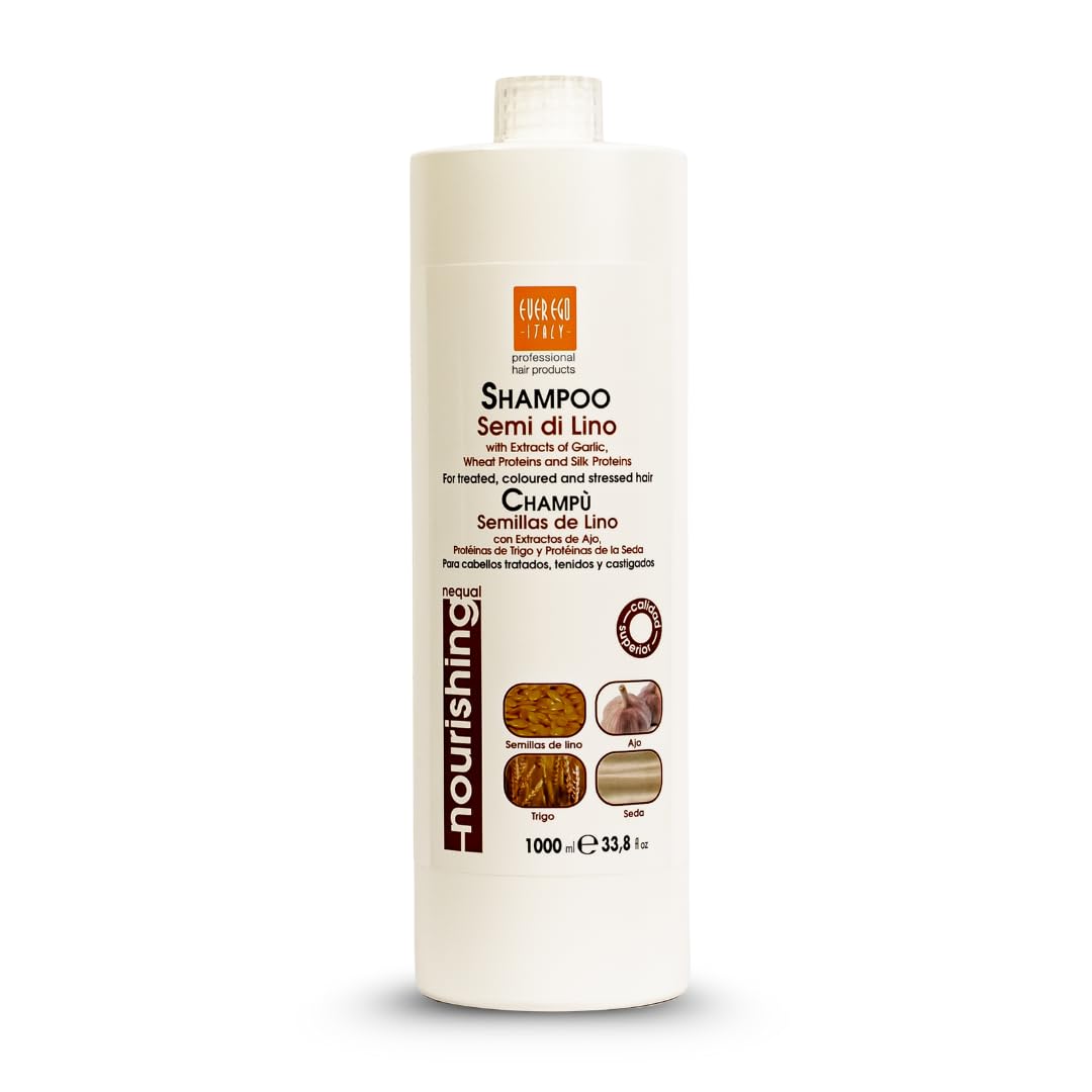 Ever Ego Semi De Lino Shampoo 33.8oz + Conditioner 33.8oz + Fluid 3.38oz Beauty & Personal Care Ever Ego Italy